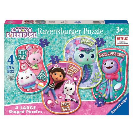 Gabby's Dollhouse 4 in a Box Large Shaped Puzzles £6.99